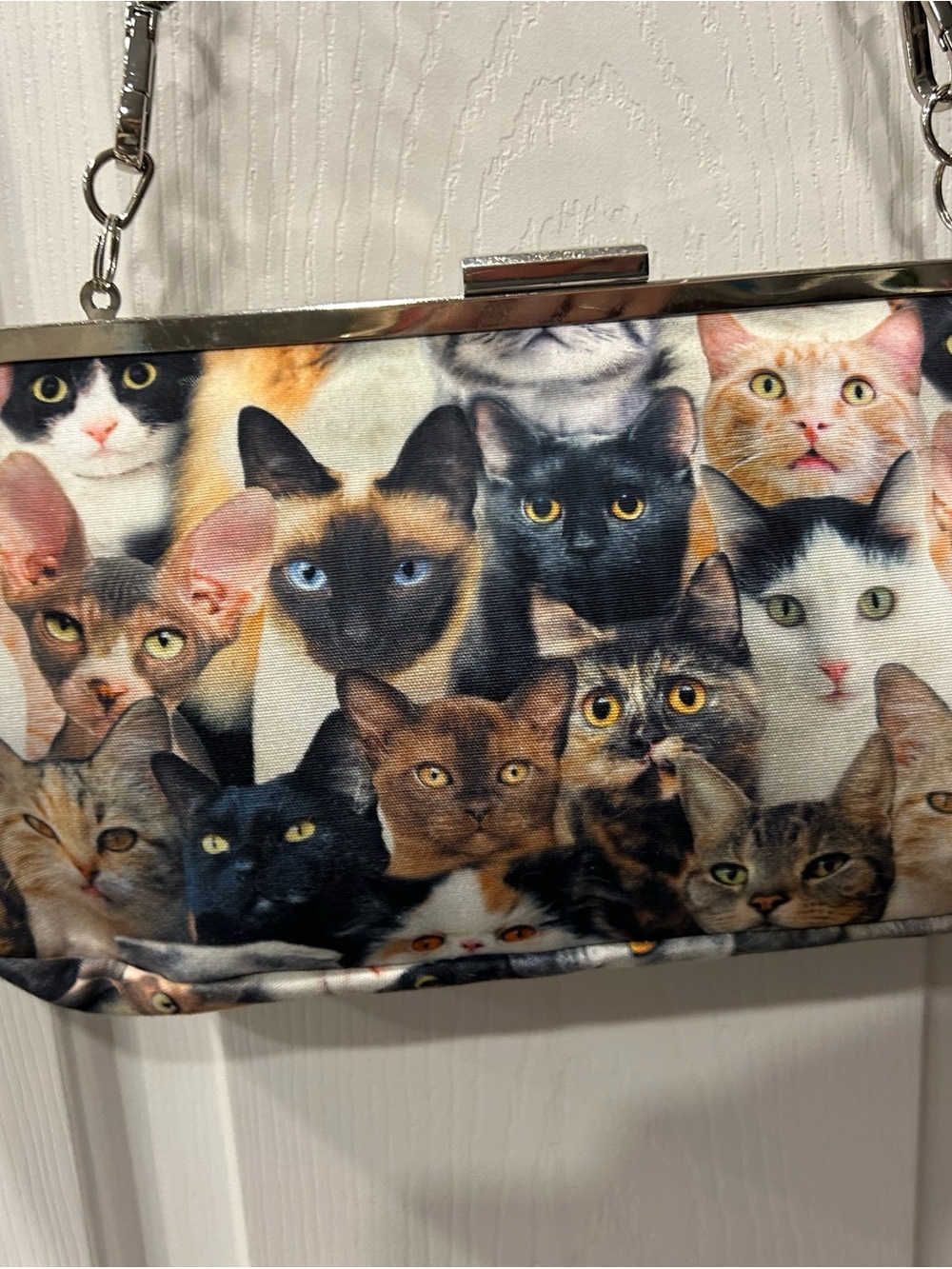 Cat Lady Box Chain-Handle Shoulder Bag with cats 🐈 - Picture 3 of 12